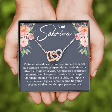 A Mi Sobrina Interlocking Hearts Necklace - Love You This Much